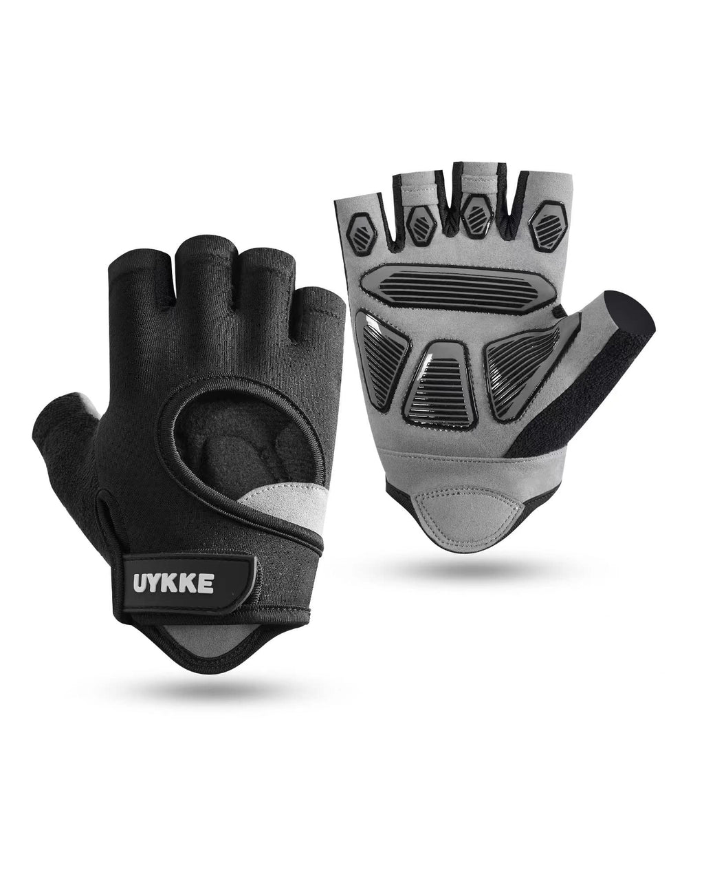 Uykke Workout Gloves For Men And Women, Exercise Gloves For Weight Lifting, Cycling, Gym, Training, Breathable And Snug Fit (Bla
