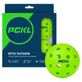 Pckl Optic Speed Pickleball Balls  Indoor & Outdoor  4 Pack Of Balls  Built To Usapa Specifications (Outdoor Neon Green)