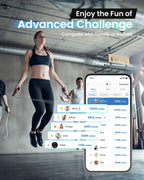 Renpho Jump Rope With Counter, Smart Jumping Rope With App, Fitness Skipping Ropes For Men Workout, Exercise Skip Rope For Women