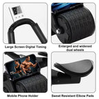 Bersauji 2025 New Ab Roller Wheel with Knee Mat &Timer, Automatic Rebound Abdominal Wheel, Ab Abdominal Exercise Roller with Elb