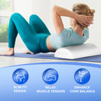 Yes4All Half Foam Rollers For Physical Therapy, Soft Density Round Pe Foam Roll For Back Massage, Yoga Exercise - 18 Inches