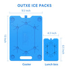 Outxe Ice Packs For Coolers - 5 Large- 10 X 13 Inch, Space Saving - Reusable, Long Lasting, Cold Freezer Packs For Coolers&Totes