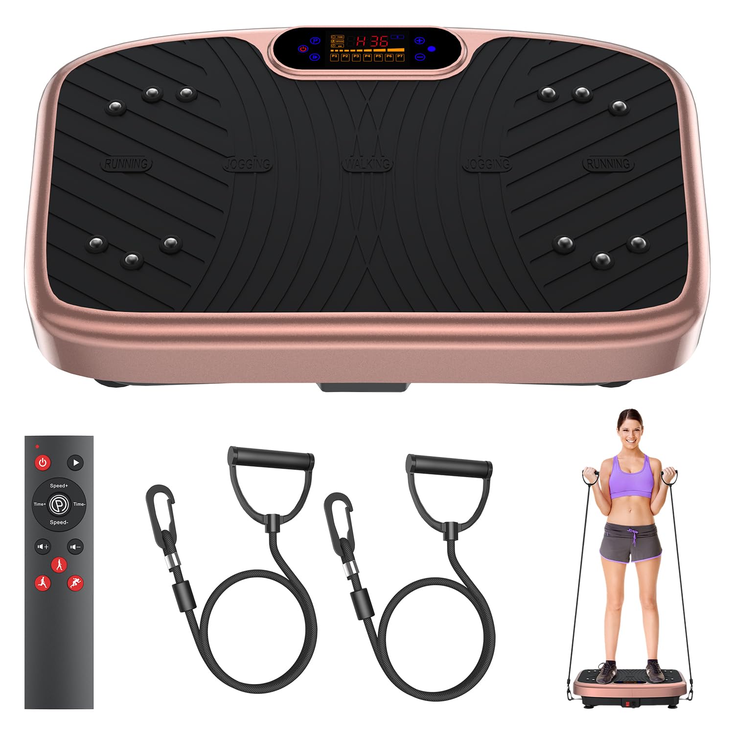 GDCOO Vibration Plate Exercise Machine Vibrating Platform for Fun Lymphatic Drainage and Weight Loss, Vibrant Home Workout Equip