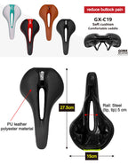 Gorix Bike Saddle Seat Comfortable Cushion With Rail Mountain Road Bicycle For Men And Women (Gx-C19) (Black   Orange)