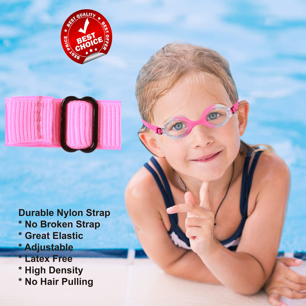 Ruigao Kids Swim Goggles Age 2-6, Toddler Goggles No Hair Pull,Child Goggles Padded Headband (1Pk Kids - Fun Sunmer)