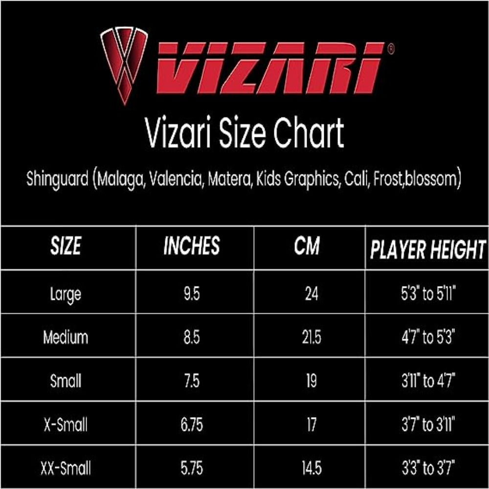 Vizari Matera Soccer Ankle Protection Shin Guard with Ankle Protection – Black/White