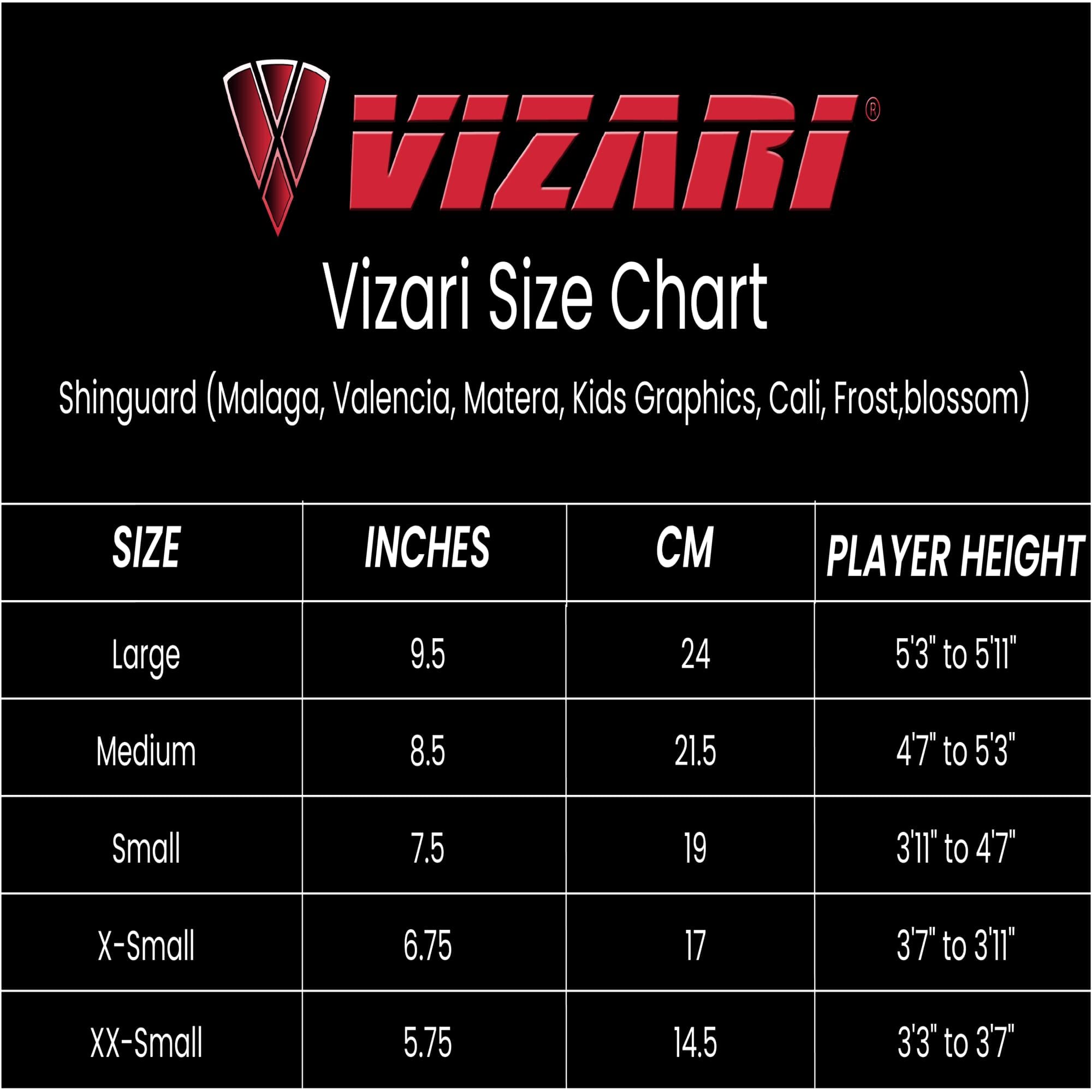 Vizari Matera Soccer Shin Guards | Lightweight Pp Shell | Foam Padded Backing | Youth Soccer Shin Guards | Soccer Equipments
