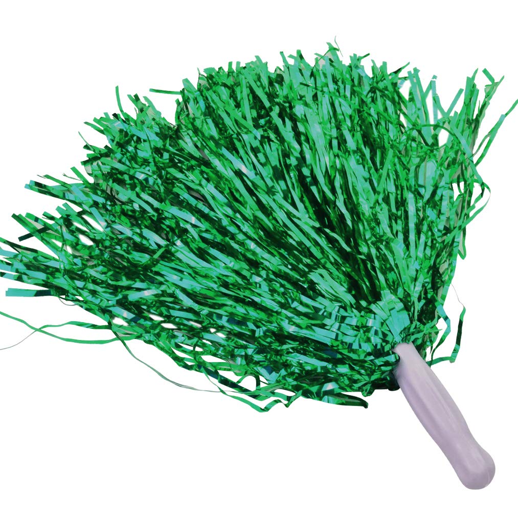 Baotongle 12 Pcs Cheerleading Squad Spirited Fun Poms Pompoms Cheer Costume Accessory For Party Dance Sports (Greens)