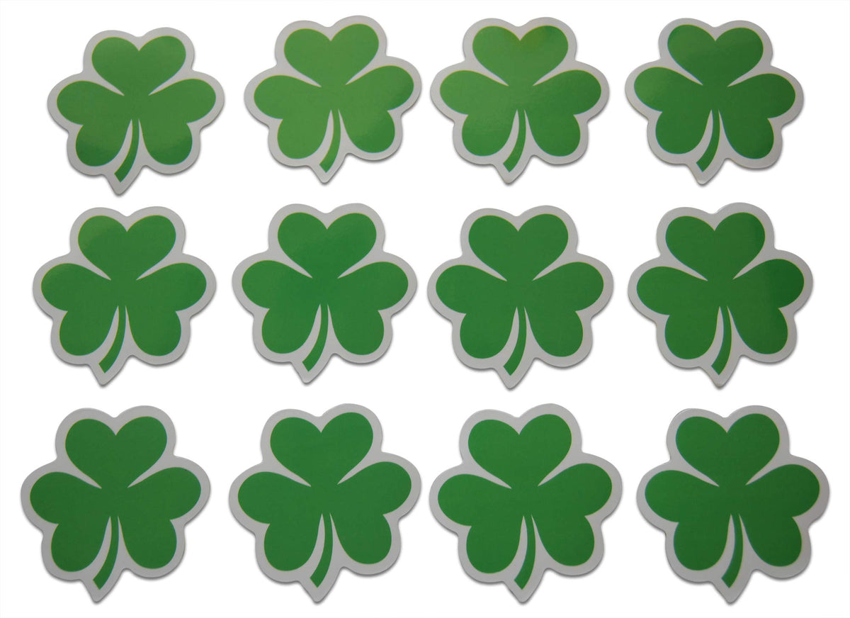 Novel Merk Irish Shamrock Ireland American Green Print Small Refrigerator Magnets Set for Teacher Decorations Party Favors & Car