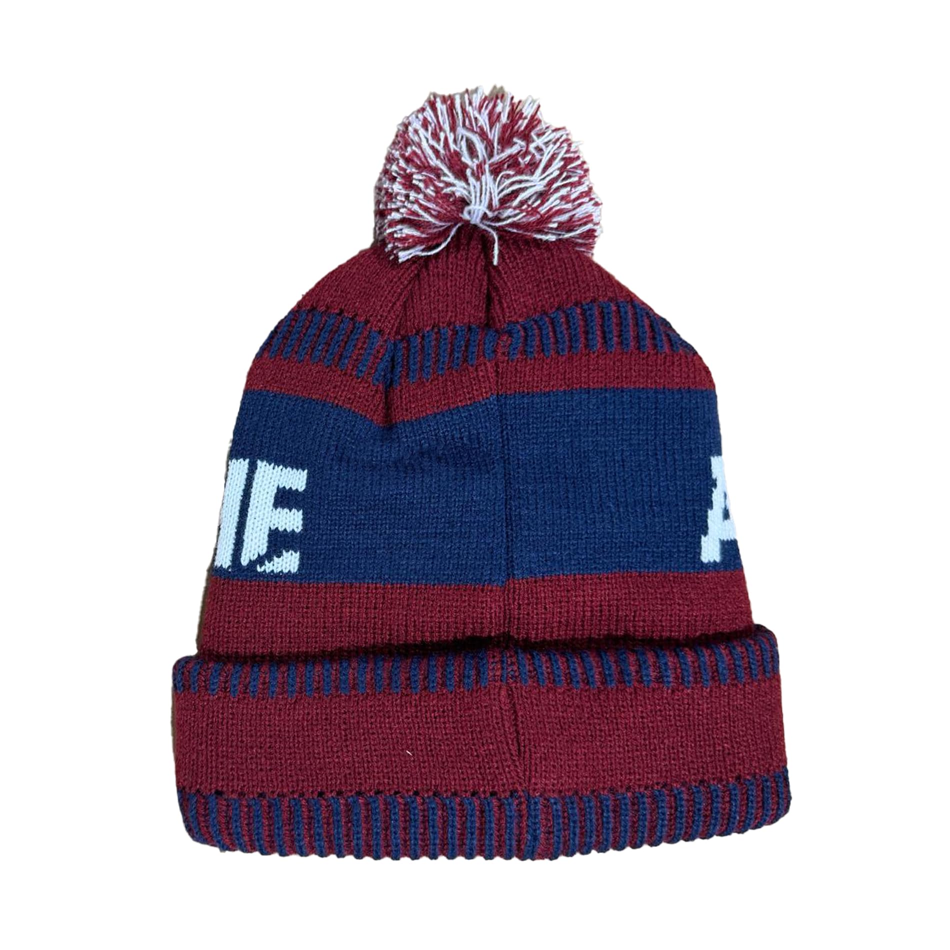 Outerstuff Nhl Kids Youth 8-20 One Size Team Color Primary Logo Sports Tech Knit Cold Weather Hockey Pom Beanie Hat - Colorado A