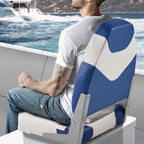 Vevor 2-Pack 21.85 High Back Boat Seat With Thickened Sponge Padding And Hinge, Fold-Down Boat Captain Chairs, Easy To Store, Id
