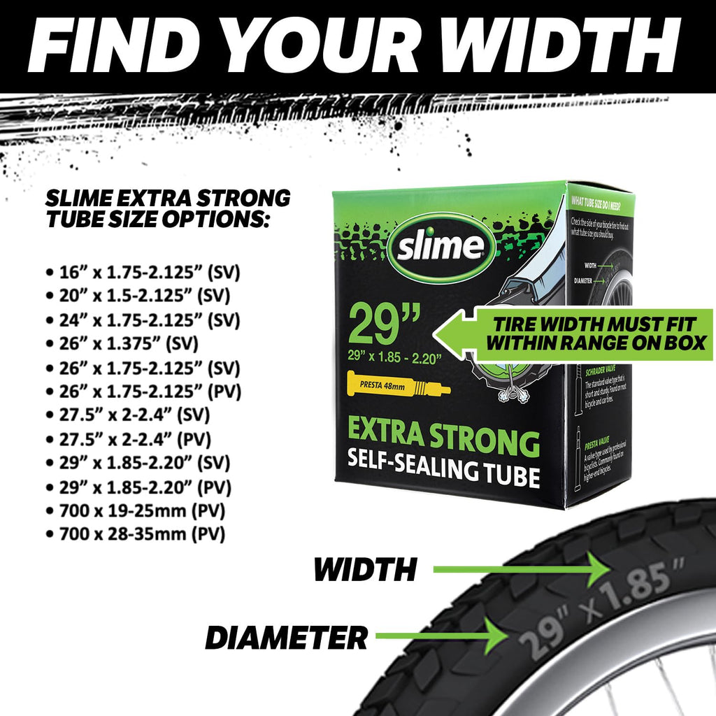 Slime Extra Stong Self-Sealing Tube 26 x 1.75-2.125 Schrader
