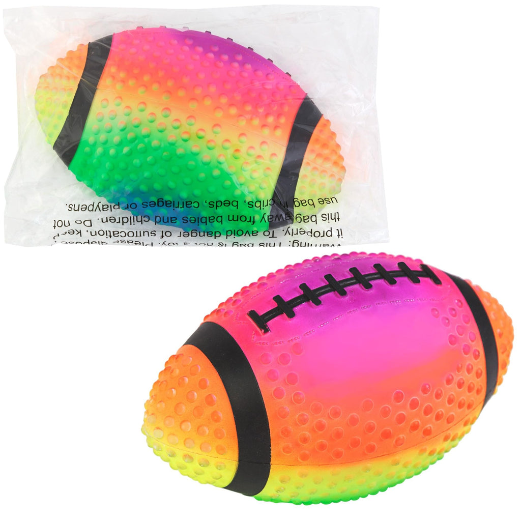 Regent Practice Football Neon Colored 9Inch Spiked For Gripping Control Made Of Soft Rubber Inflatable Football Air Filled Great