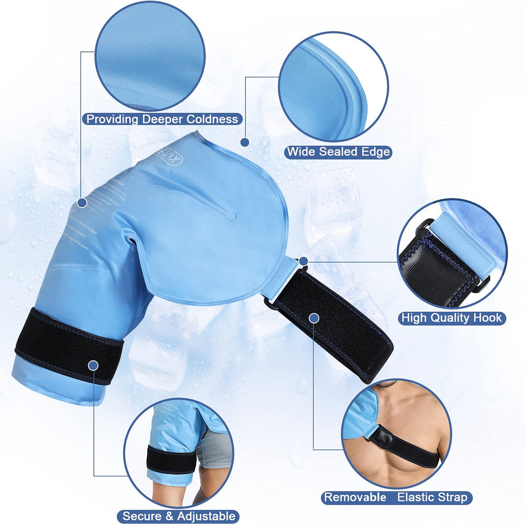 Revix Shoulder Ice Pack Rotator Cuff Cold Therapy, Ice Packs Shoulder Wraps For Pain Relief  Tendonitis, Reusable Shoulder Cold