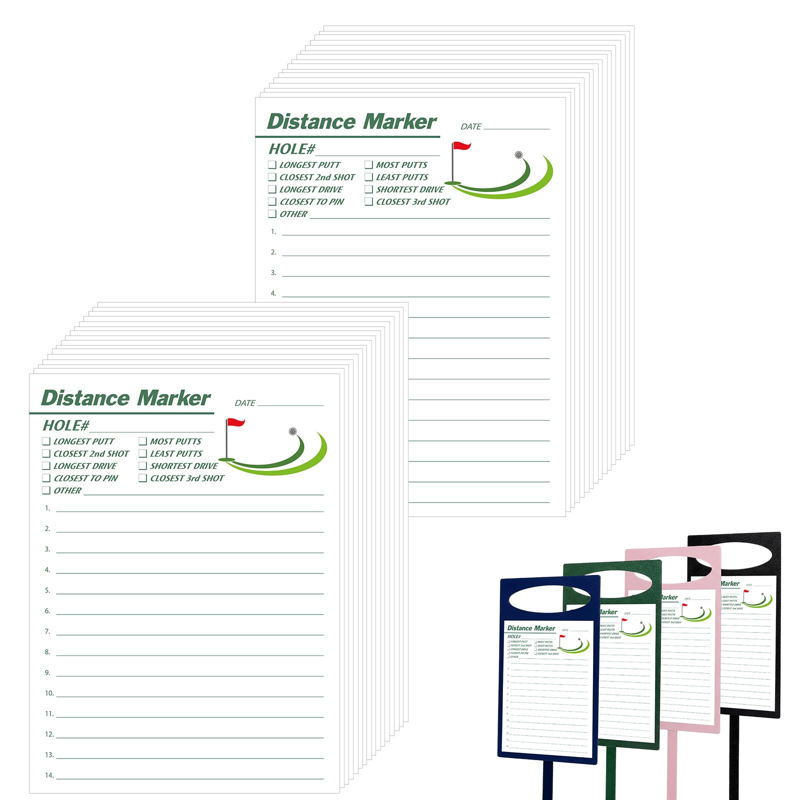 Affrolling 250 Pack Golf Closest to Pin Markers Sheets Proximity Markers Contest Cards for Golf Tournaments 8.27  x 4.72  for Ac