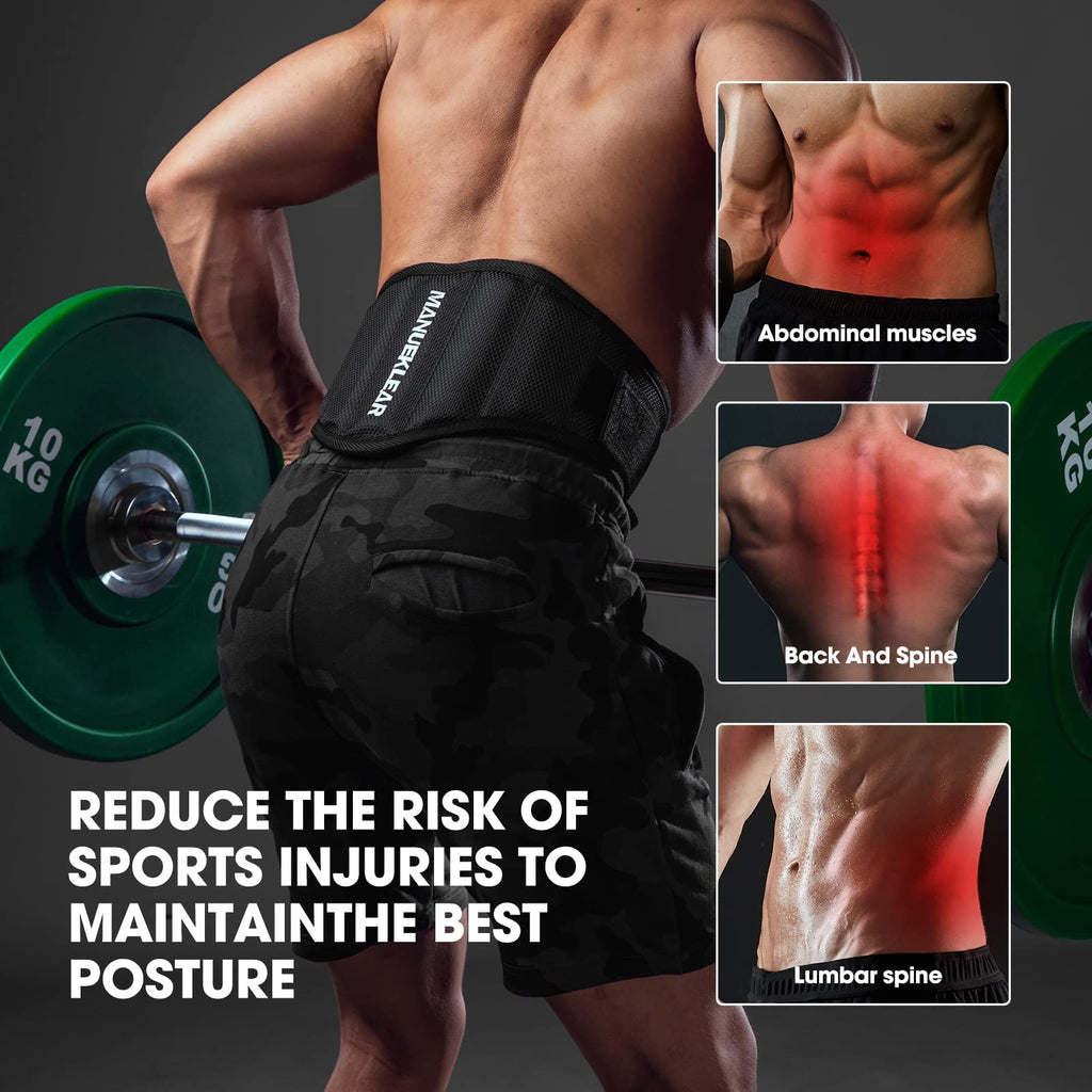 Manueklear Gym Weight Lifting Belt Weight Lifting Workout Weightlifting Powerlifting Belt For Men Women - 7.5Inch - Bodybuilding