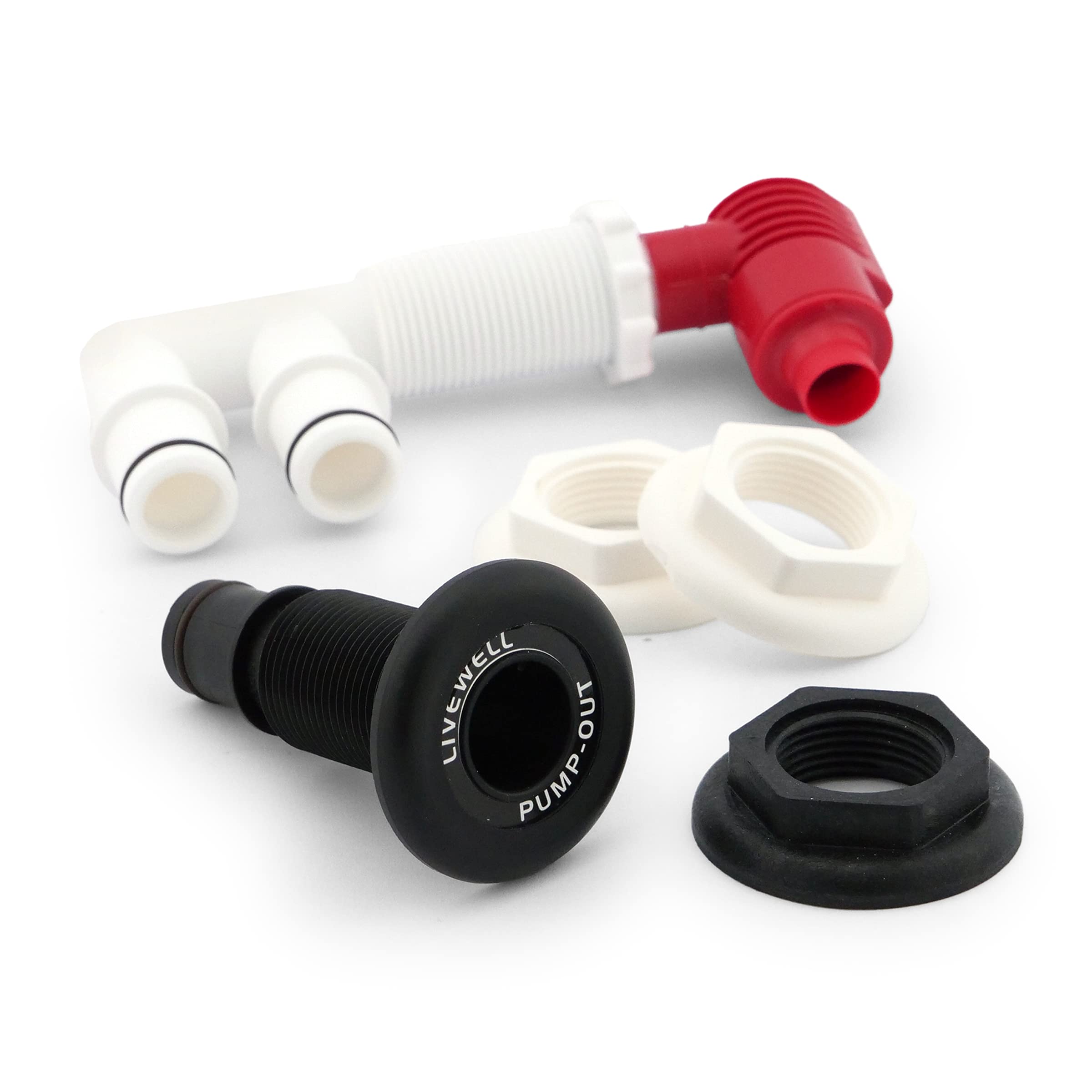 Flow-Rite Pump-Out/Aerator Combo For Boat Livewells Or Baitwells (Qwik-Lok)
