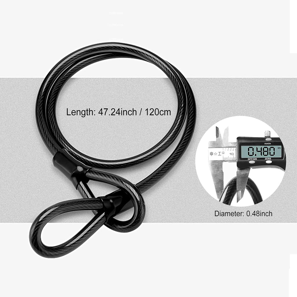 Dinoka Large Bike U Lock Combination With Keys,16Mm U Lock For Bicycle With 4Ft Flex Bike Cable And Mounting Bracket,U Bolt Bike