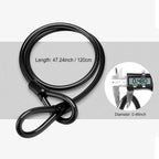 Dinoka Large Bike U Lock Combination With Keys,16Mm U Lock For Bicycle With 4Ft Flex Bike Cable And Mounting Bracket,U Bolt Bike