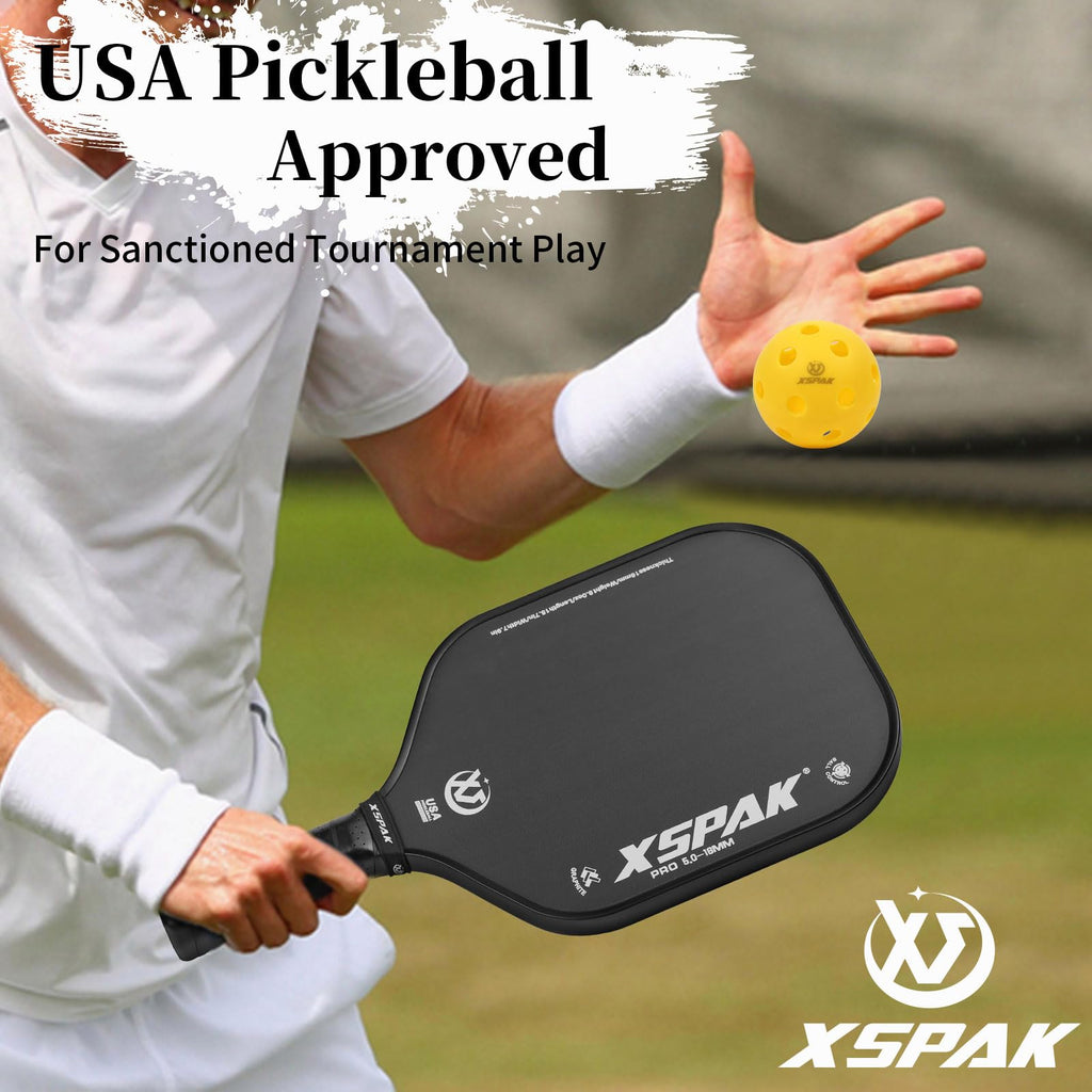 Xs Xspak Carbon Fiber Pickleball Paddle - Tournament Edition - World Champion Surface Technology Options Pickleball Racket - Usa