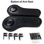 Huskey Parts Company Black Golf Cart Rear Seat Arm Rests W/Cup Holders- No Drilling Required!!