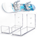 Novabright 1 Pair Skateboard Wall Mount Snowboard Display Rack Acrylic Horizontal Skateboard Holder Ski Wall Mount Storage Hange