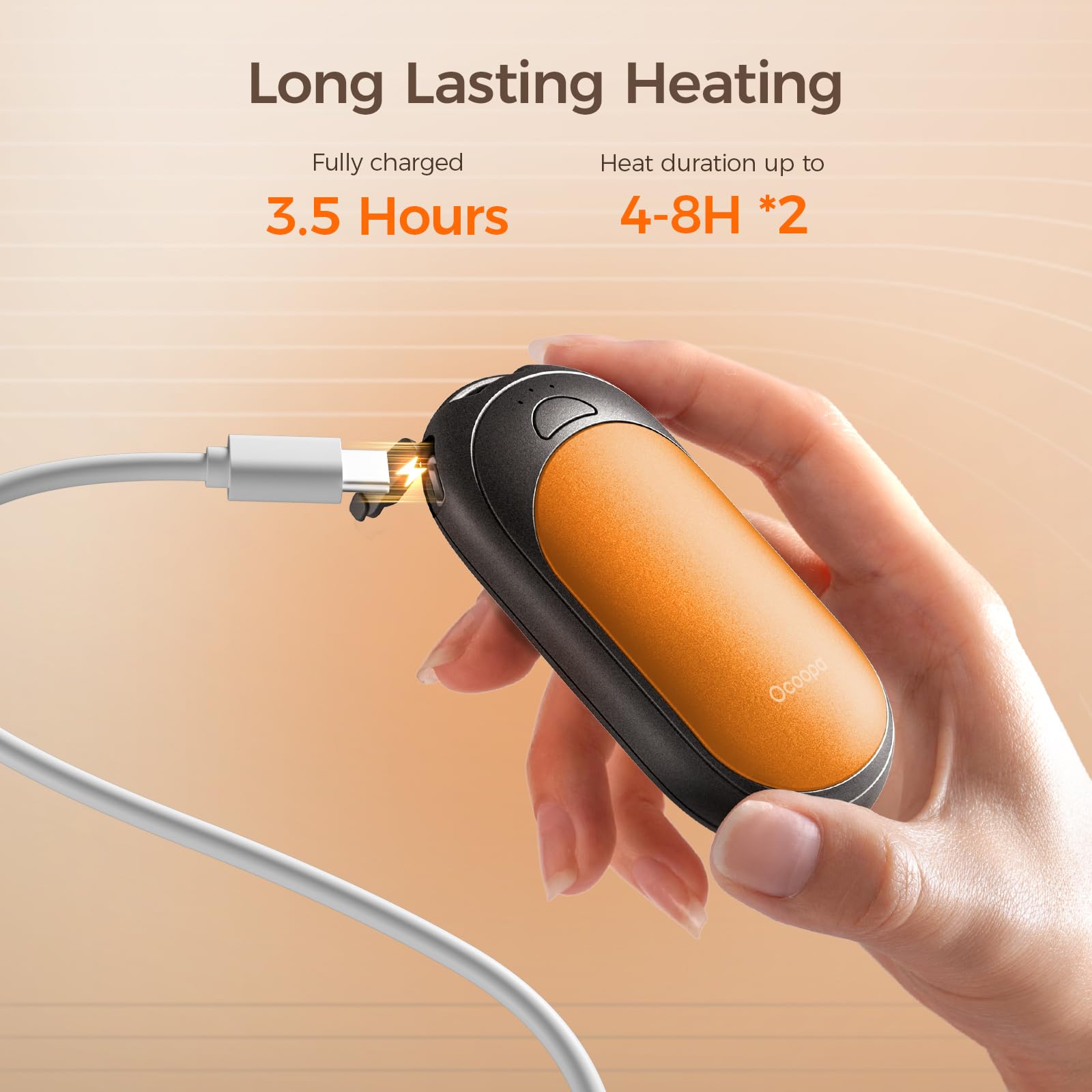 Ocoopa ???????? ???????????????? Rechargeable Hand Warmers, Electric ????????????-?????????? Handwarmers, Ul Certified, 3 Heat S