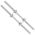 Metal Threaded Dumbbell Handles Chrome Grip - 24 x 1 inch