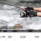 2Pcs Fishing Pole Combo,Carbon Fiber Fishing Pole ,12 +1 Shielded Bearings Stainless Steel Bb Spinning Reels Fishing Carrier Bag