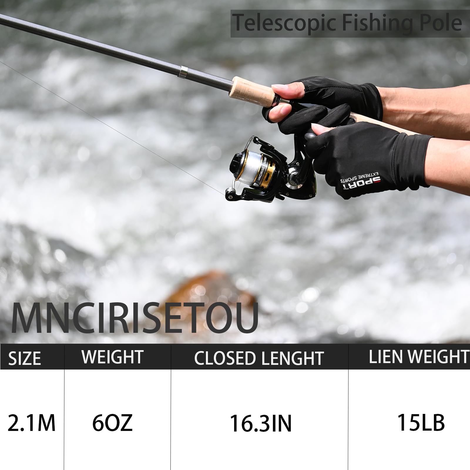 2Pcs Fishing Pole Combo,Carbon Fiber Fishing Pole ,12 +1 Shielded Bearings Stainless Steel Bb Spinning Reels Fishing Carrier Bag