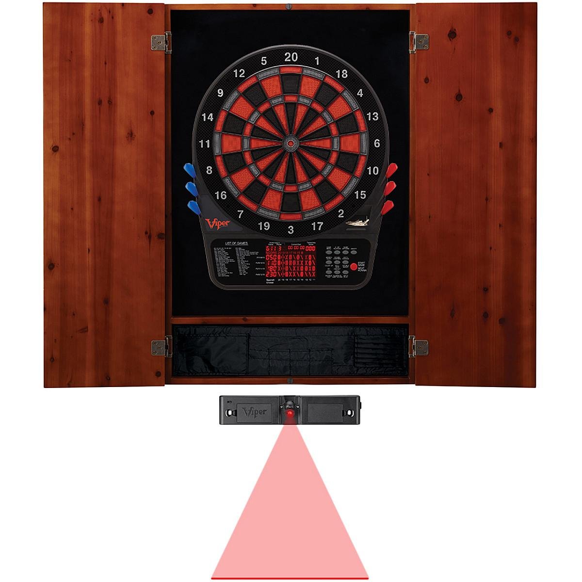 Viper By Gld Products Sisal/Bristle Viper Metropolitan Electronic Soft Tip Cabinet Bundle: Elite Set (800 Dartboard, Darts And L