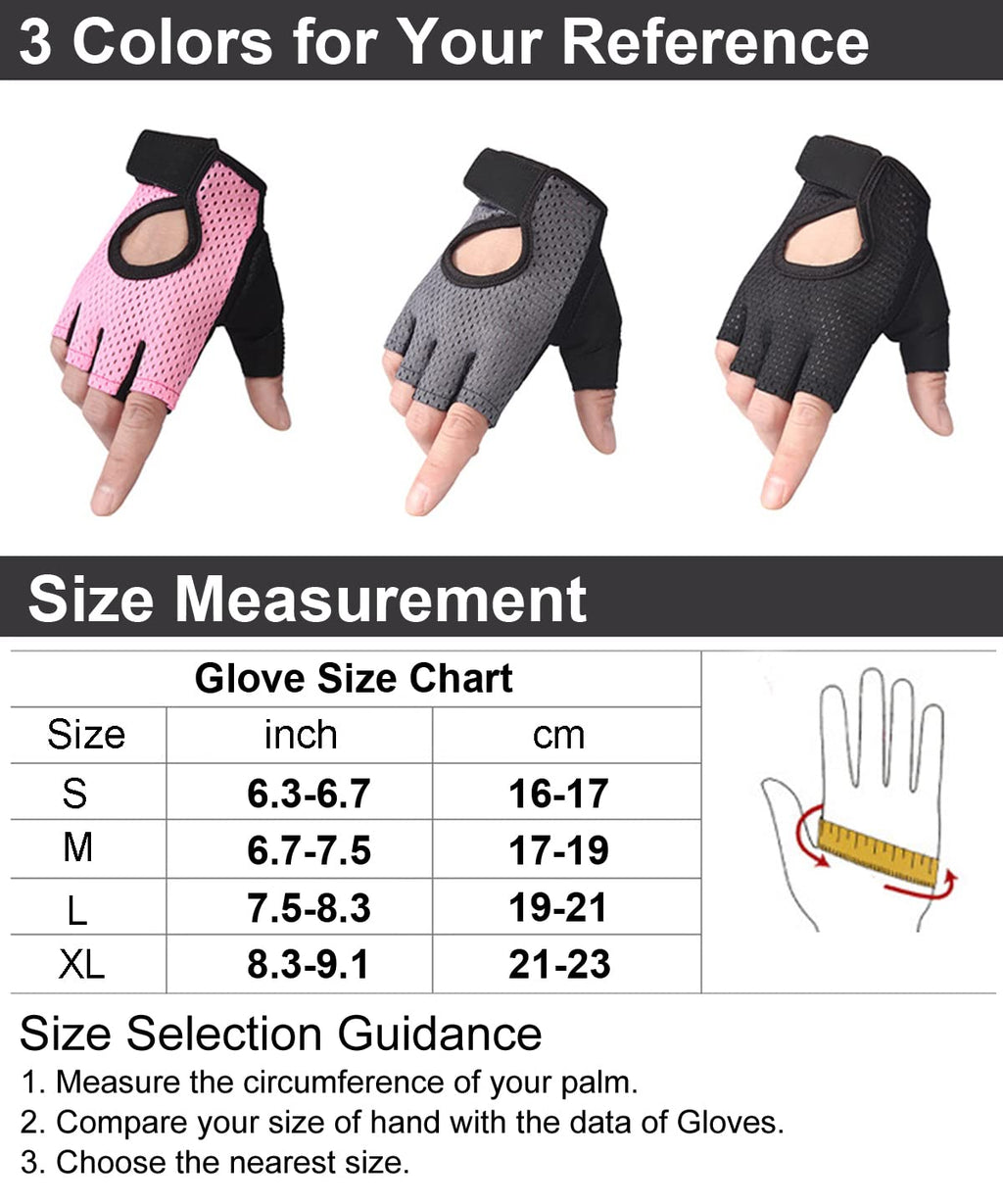 Sujayu Workout Gloves For Women & Men, Gym Gloves Weight Lifting Gloves For Men, Mens Workout Gloves Fitness Gloves (M, Pink)