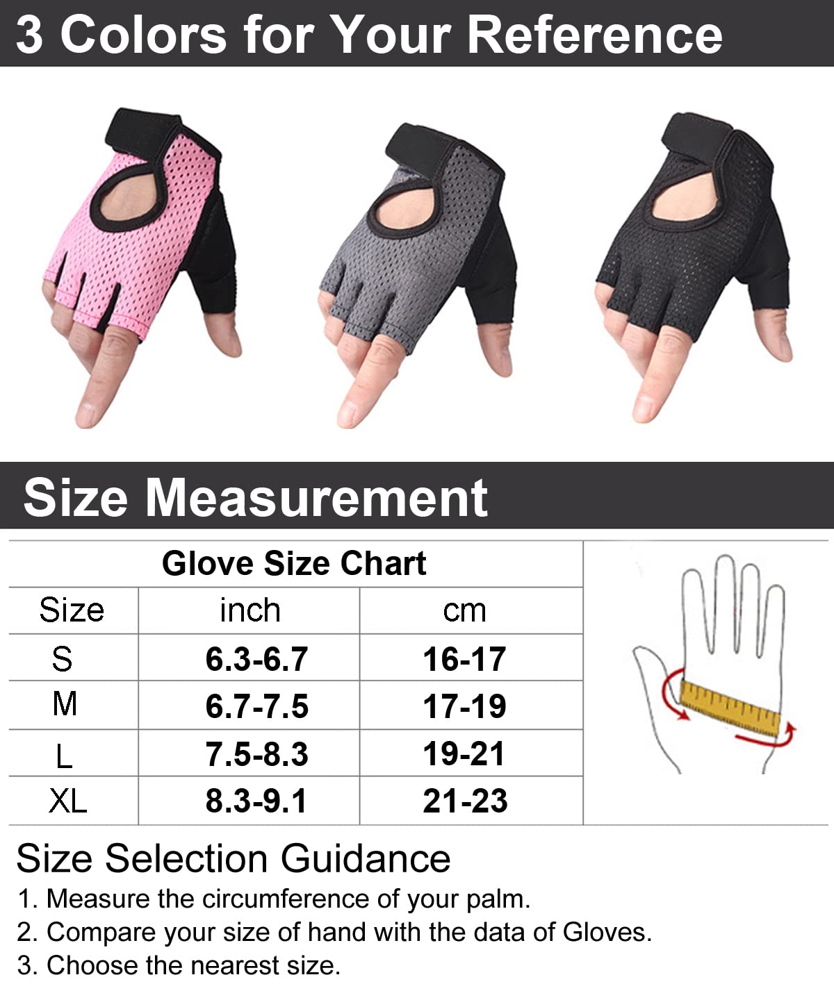 Sujayu Workout Gloves For Women & Men, Gym Gloves Weight Lifting Gloves For Men, Mens Workout Gloves Fitness Gloves (M, Pink)