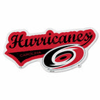 Rico Industries Nhl Carolina Hurricanes Distressed Shape Cut Pennant - Home And Living Room D  Cor - Soft Felt Ez To Hang 18X0.1