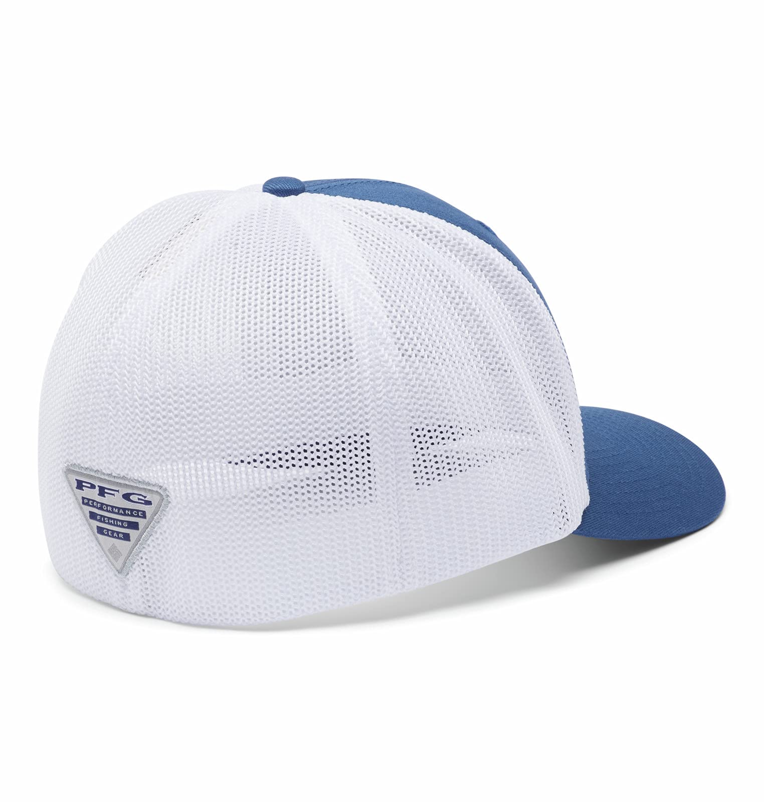 Columbia Unisex PFG Fish Flag Mesh Ball Cap, Night Tide/White, L/XL