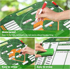 Magnetic Baseball Lineup Board For Dugout, Suveus Baseball Clipboard For Coaches, Softball Lineup Cards Marker Boards (Green)
