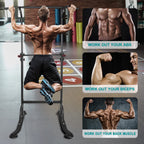 Kl Klb Sport Power Tower Workout Dip Station Pull Up Bar Height Adjustable Multi-Function Dip Stand For Home Gym Strength Traini