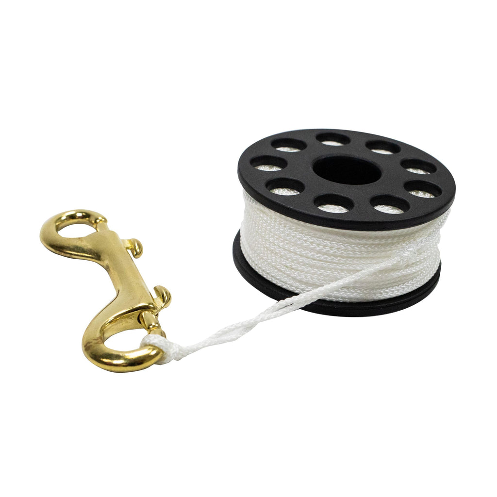 Scuba Choice Scuba Diving Compact Finger Spool, 150, White Line