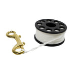 Scuba Choice Scuba Diving Compact Finger Spool, 150, White Line