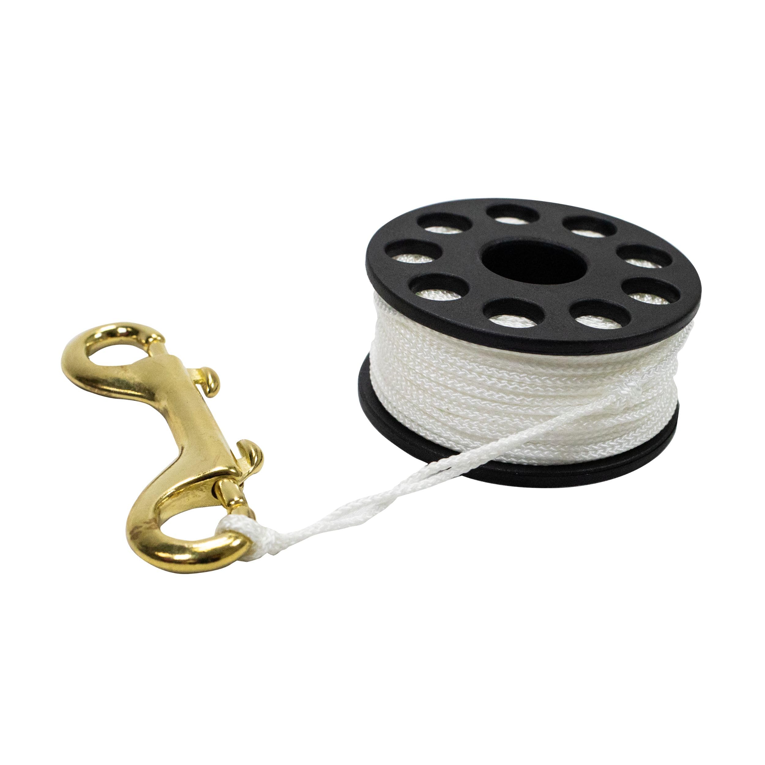 Scuba Choice Scuba Diving Compact Finger Spool, 150, White Line