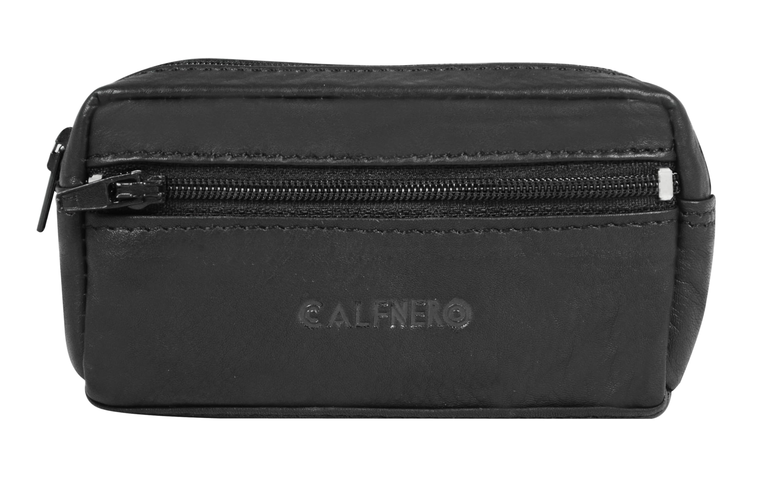 Calfnero Genuine Leather KeyCase & Coin Pouch For Men & Women | Dual Zippered Key Organizer | Unisex Leather KeyCase And Coin
