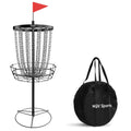 NQV PRO Disc Golf Basket,Portable Disc Golf Target with Heavy Duty 24-Chains Come with Carry Bag, Outdoor/Indoor, Black