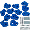 Swing Set Stuff Inc. Large Textured Rock Holds (Blue) Set of 12 with SSS Logo Sticker