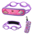 Ruigao Kids Swim Goggles Age 2-6, Toddler Goggles No Hair Pull,Child Goggles Padded Headband (1Pk Kids - Purple Princess)