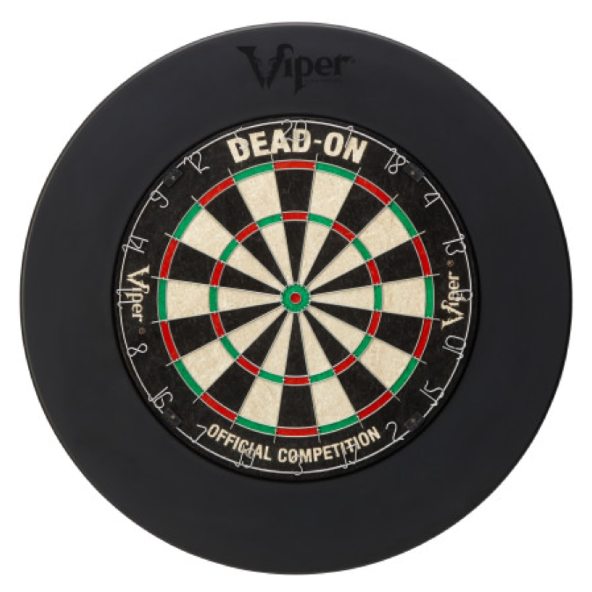 Viper By Gld Products Dead On Sisal Dartboard, Two Sets Starter Darts, Throw Line, Viper Defender, Black