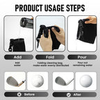 XINQIDAI Golf Club and Golf Ball Cleaning Bag - Cleans Club Grooves, Golf Bag Accessories,Waterproof Clean Face Tech, Detachable