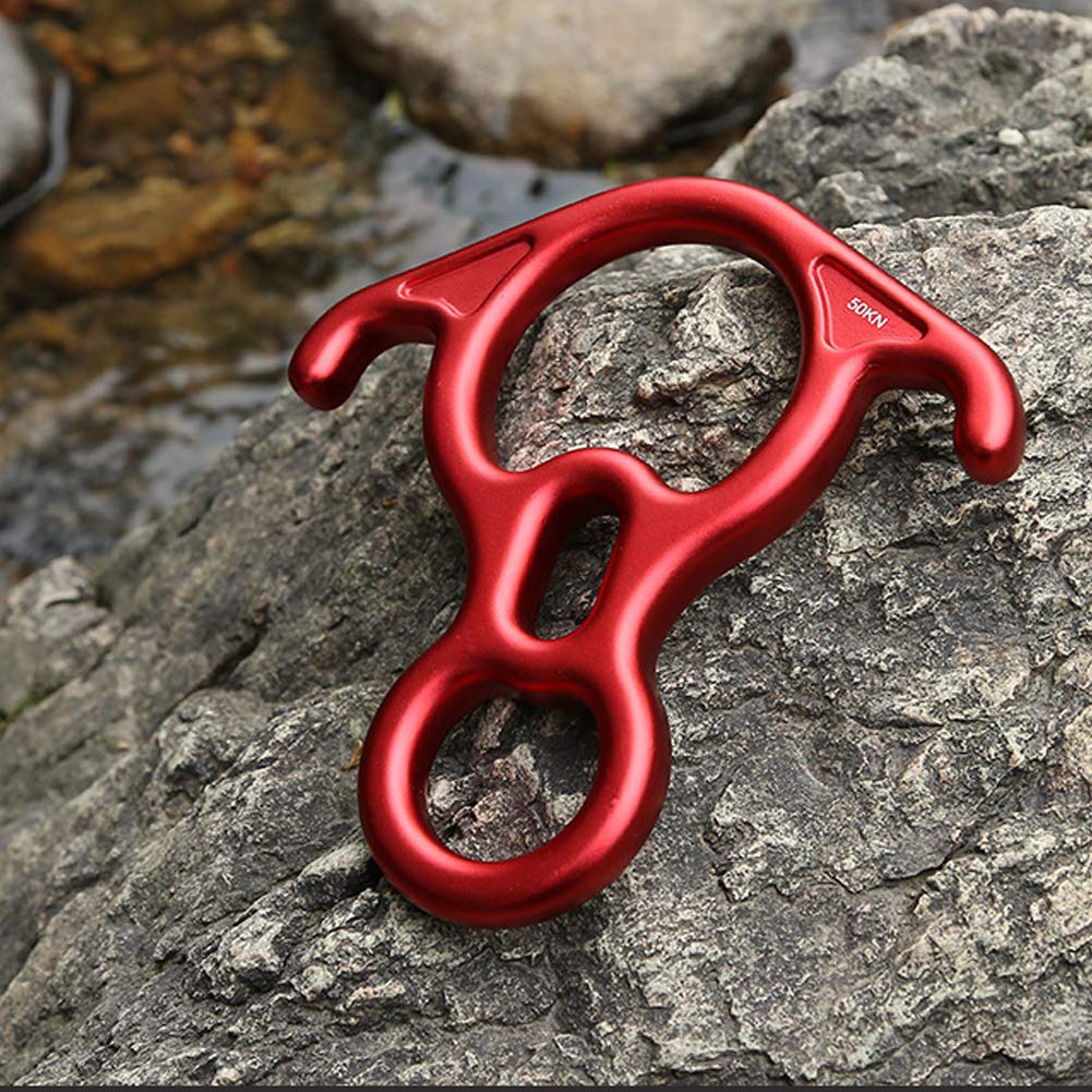 Aokwit 50Kn Rescue Figure, 8 Descender Large Bent-Ear Belaying And Rappelling Gear Belay Device Climbing For Rock Climbing Peak