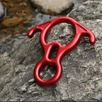 Aokwit 50Kn Rescue Figure, 8 Descender Large Bent-Ear Belaying And Rappelling Gear Belay Device Climbing For Rock Climbing Peak