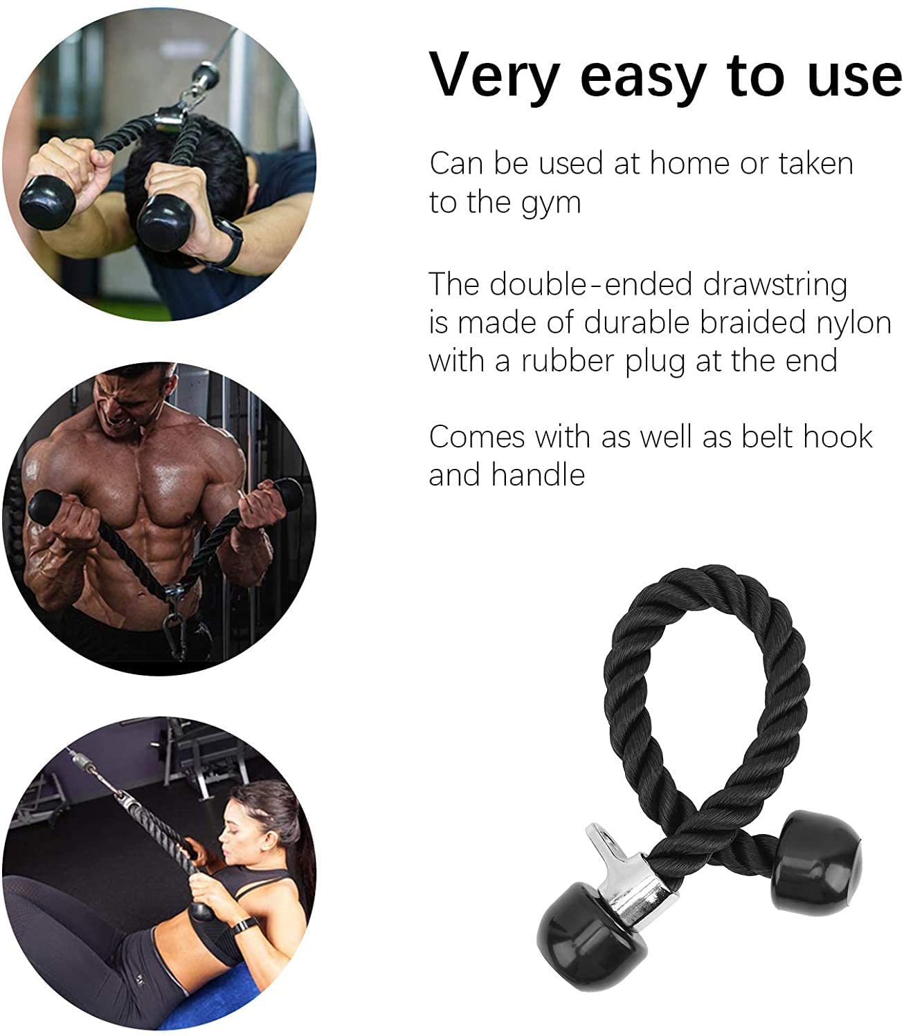 Morwealth Cable Pulley System, Lat Pull Down Weight Pulley System Gym Fitness Diy Loading Pin Weight Lifting Triceps Rope Workou