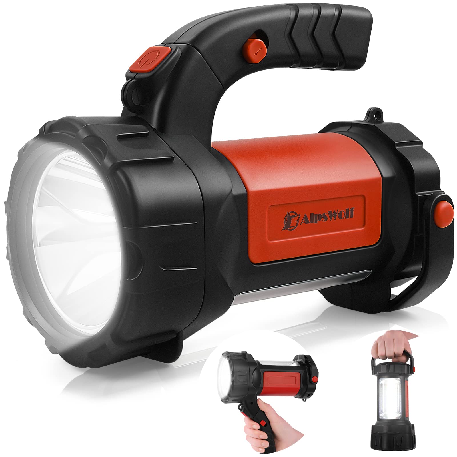 AlpsWolf Camping Lantern Rechargeable, LED Flashlight Spotlight Lantern with 800LM, 3600 Capacity Powered, Portable Bright Campi